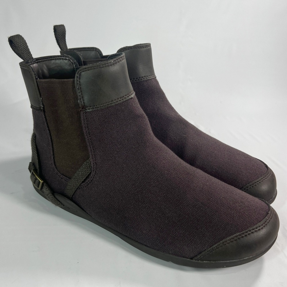 Xero Shoes Vienna Chelsea Boots Women's 8 Brown Canvas Barefoot Zero Drop